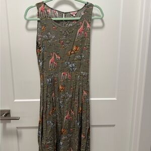 Cath Kidston Green Dress with Safari/Animal Print